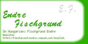 endre fischgrund business card